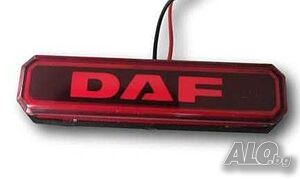 Габарити Лед Неон DAF ДАф червен, оранжев, бял лого 12/24V