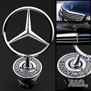 Емблема преден капак MERCEDES 44мм Мерцедес мерник лого метална