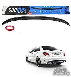 Спойлер Лип за Mercedes C W205 14-19 черен пиано лак