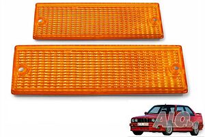 Стъкла за мигачи на БМВ Е30 BMW 3 Series E30 Бели, Черни, Оранжеви