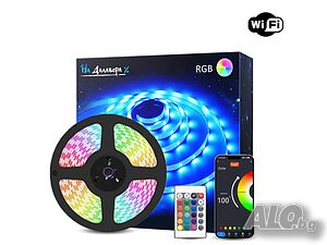 RGB Smart LED лента 5 - 20 метра - Wi-Fi управление, 12V 5050