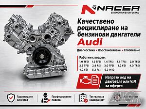 Качествено рециклиране на бензинови двигатели за Audi от NACEA