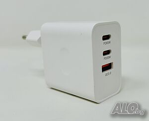 Зарядно Адаптер USB - C 3in1 65W/20W За Всички Лаптопи Таблети и Телефони RoHS