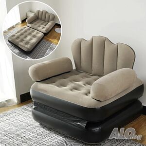 Надуваем фотьойл 5 в 1 SuperSofa в бежов цвят - Пет вида комфорт в едно удобно решение