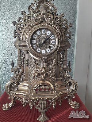 Голям каминен часовник от бронз