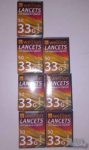 Стерилни игли за глюкомер Wellion 33G x 0.22mm 50 бр