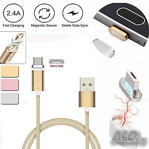 Магнитен кабел micro USB/Type-C/Lightning з оплетка
