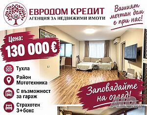 ЕВРОДОМ КРЕДИТ продава прекрасен обзаведен апартамент
