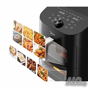 Еър Фрайър 2 в 1 - 11L - Midea MAD1100DADK - С две зони за готвене