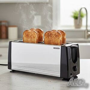 Тостер за 4 филии Termomax TX401S, 1200W, метален
