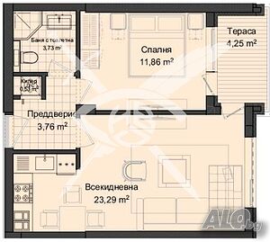Двустаен апартамент Кършияка