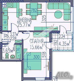 Двустаен апартамент Изгрев