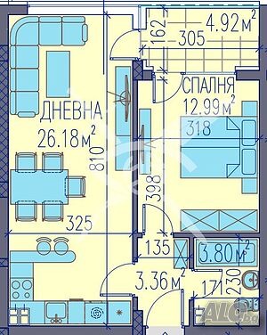 Двустаен апартамент Изгрев