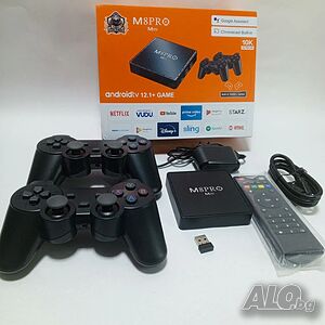 Игра конзола с джойстици Game Box M8 PRO mini 10K 8+128G Android TV 12.1 10000 Games Video Game