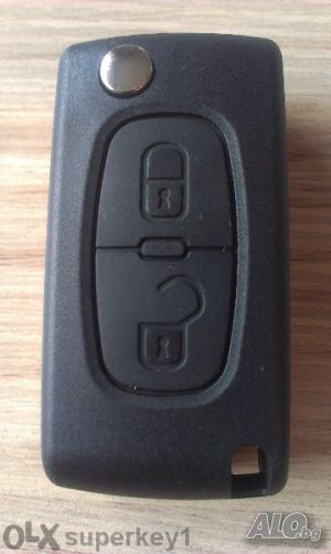 Кутийка за ключ за Citroen Jumpy-berlingo-picasso-c1, c2, c3, c4, c5, c8 сгъваем с 2 бутона