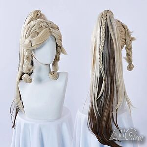 Аниме висококачествена перука Genshin Impact Kachina Cosplay