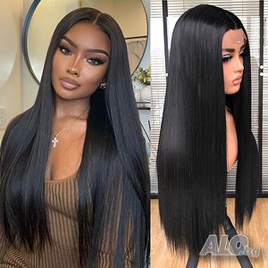 Елегантна синтетична черна перука с дантела отпред LACE FRONT 13*4*1