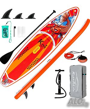 Надуваем падълборд Funwater KOI 11’6, SUP.