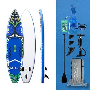 Надуваем падълборд Funwater MONKEY 11’6, SUP.