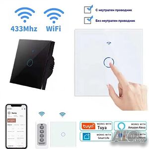 WiFi сензорен ключ за осветление + RF контрол
