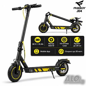 Електрически скутер, тротинетка Freeboy J04 | 35 км/ч, до 30 км пробег, Mobile App