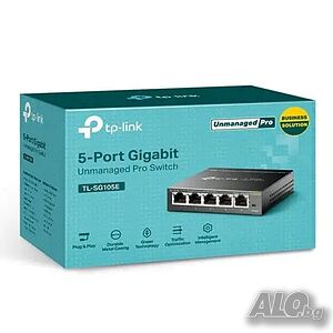 Мрежов Суич TP-Link TL-SG105E, 5Port, 1000Mbps
