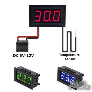 5V - 12V 0.56” LED цифров термометър | Други | Карлово