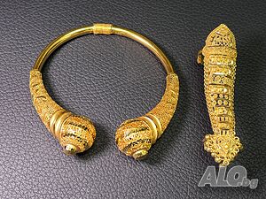 Златна гривна белезник grivna zlaten 14 k 585 gold