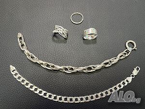 Сребърни пръстени гривна silver 925 grivna prasten srebro