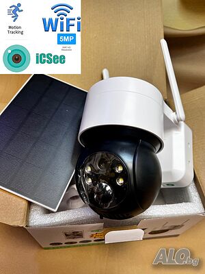 Соларна безжична wifi 8 mpx камера icsee външен монтаж ip 66