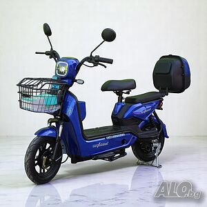 Електрически скутер с педали MaxMotors EBZ 14 500W/48V/12Ah - BLUE
