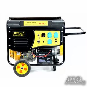 Дигитален Бензинов Генератор за ток с автоматика BULPOWER 7.5 KW Монофазен с колела