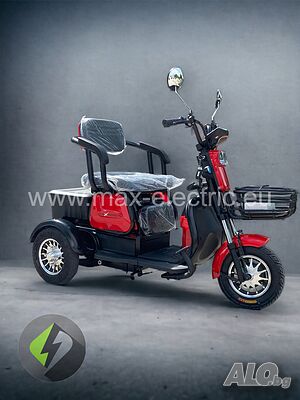 Електрическа триместна триколка MaxElectric X1 1800W Red
