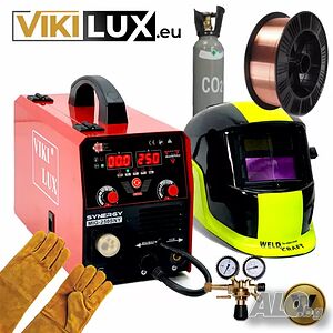 VIKI-LUX MIG/MMA 250 SNY Телоподаващо с електрожен с микропроцесор (ПЪЛЕН КОМПЛЕКТ)