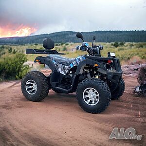 Бензиново ATV 200cc Grizzly PRO с LED бар - Blue Camouflage