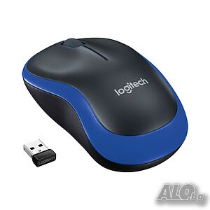 Мишка LOGITECH M185 BLUE 910-002236 син цвят, безжична връзка