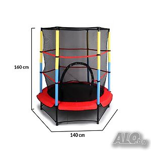 BYOX Батут с вътрешна мрежа HOP 4.5FT 140cm червен