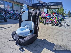 MONI Стол за кола I-SIZE I-SAFE ISOFIX (76-150 см) син