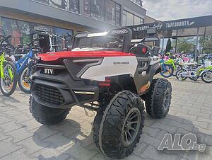 F1 Двуместен акумулаторен джип TURBO 4x4 червен