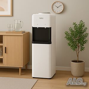 Диспенсър за вода Voltz, 85-420W/10°-90°С, с компресорно охлаждане, Бял