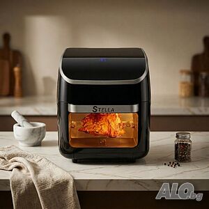 Stella power air fryer oven 12L - Дигитален еър фрайер и фурна 1800W с Touch Screen и грил | Фритюрници, Еър фрайъри | София