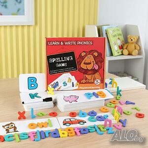 Дървена образователна игра за най-малките на английски език WJ4