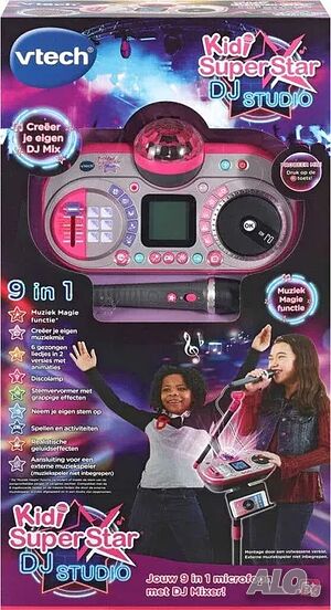 DJ студио. Комплект за краоке. Интерактивна играчка звукови ефекти