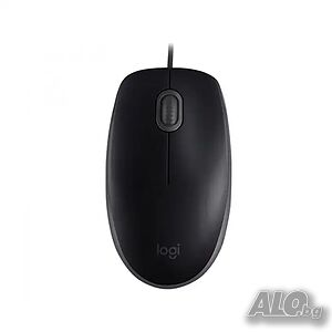 Мишка Logitech B110, оптична, безшумна, USB, 3 бутона, черна