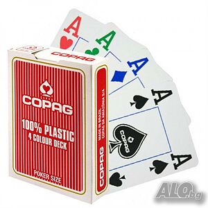Карти за игра Copag 4 цветни Poker, Jumbo index