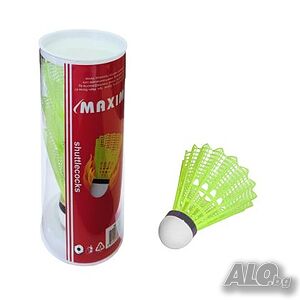 Перца за бадминтон MAX, изработени от найлон, с коркова глава.