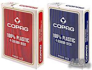 карти за игра COPAG покер размер 4 JUMBO индекс 100% пластик нови