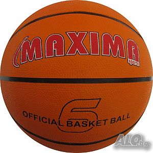 Гумена баскетболна топка MAX номер 6 нова.