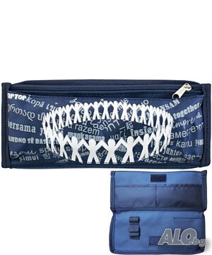 Ученически несесер с 2 основни отделения и 1 джоб TIPTOP, 21х9х6 см. 150751