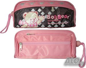 Ученически несесер с 1 основно отделение и 3 джоба BOLI BEAR, 20х9х6 см. 150753